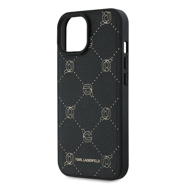 Karl Lagerfeld - Leather MagSafe (KLHMP15MPGKHPHK) - iPhone 15 Plus - Karl Head