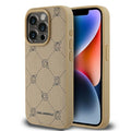 Karl Lagerfeld - Leather MagSafe (KLHMP15LPGKHPHE) - iPhone 15 Pro - Beige Karl Head