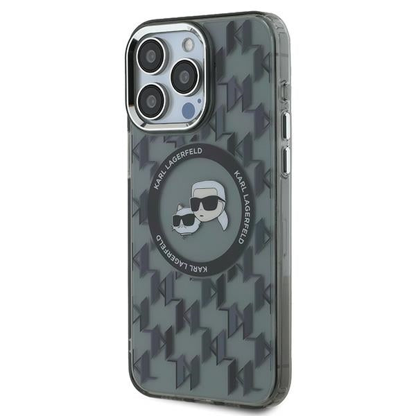 Karl Lagerfeld - IML MagSafe (KLHMP15LHMCKMHK) - iPhone 15 Pro - Monogram Karl&Choupette Head