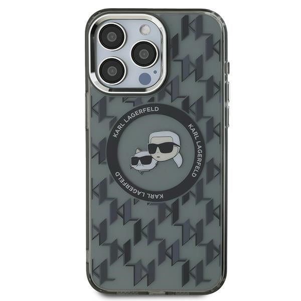 Karl Lagerfeld - IML MagSafe (KLHMP15LHMCKMHK) - iPhone 15 Pro - Monogram Karl&Choupette Head