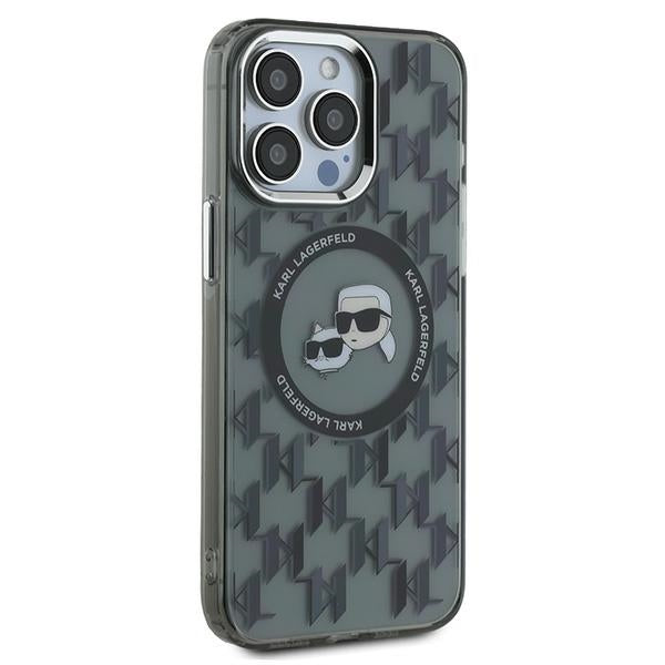 Karl Lagerfeld - IML MagSafe (KLHMP15LHMCKMHK) - iPhone 15 Pro - Monogram Karl&Choupette Head