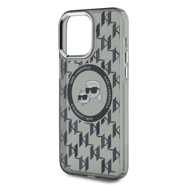 Karl Lagerfeld - IML MagSafe (KLHMP15LHMCKMHK) - iPhone 15 Pro - Monogram Karl&Choupette Head