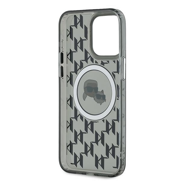 Karl Lagerfeld - IML MagSafe (KLHMP15LHMCKMHK) - iPhone 15 Pro - Monogram Karl&Choupette Head