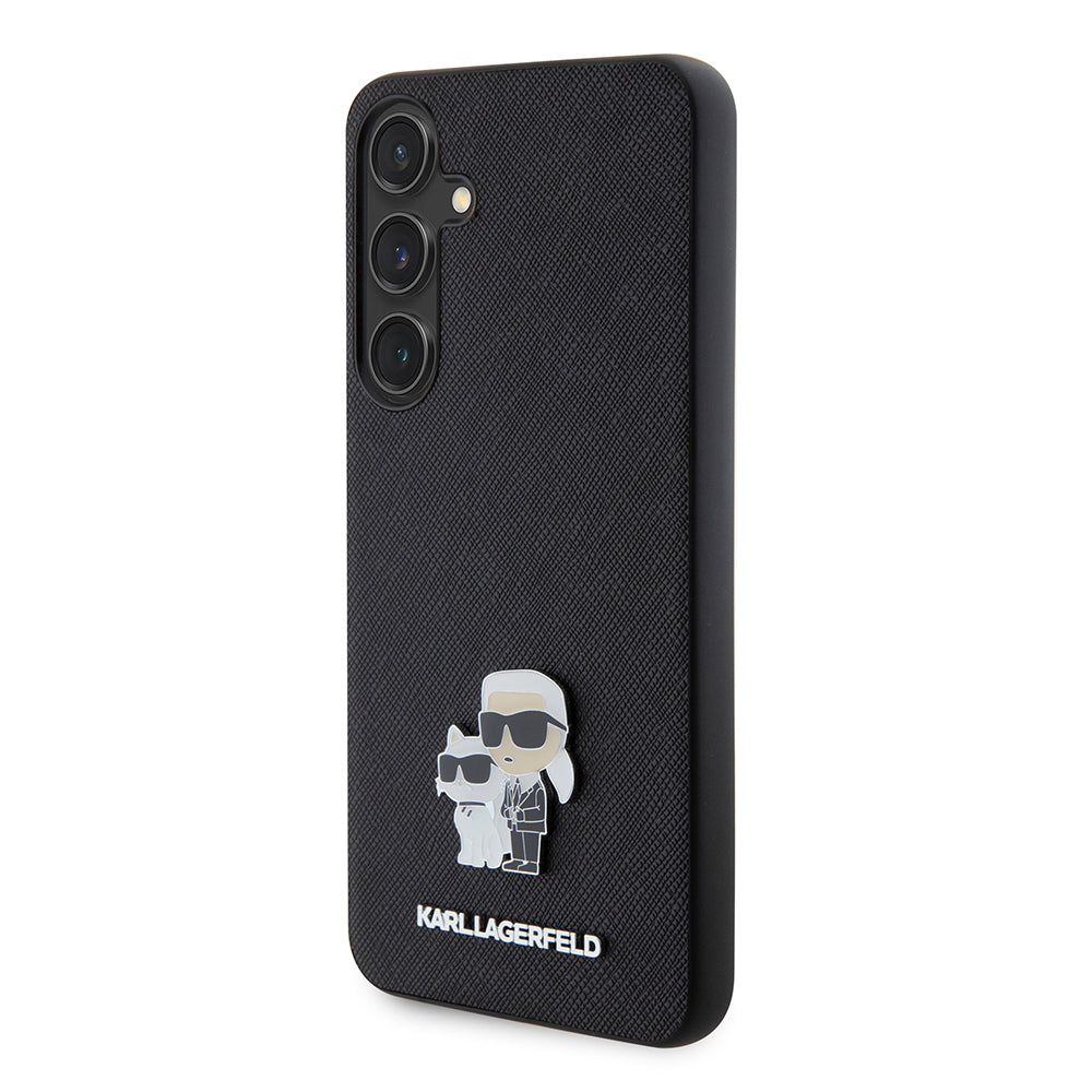 Karl Lagerfeld - Saffiano (KLHCS24MPSAKCMPK) - Samsung Galaxy S24 Plus - Karl&Choupette Metal Pin