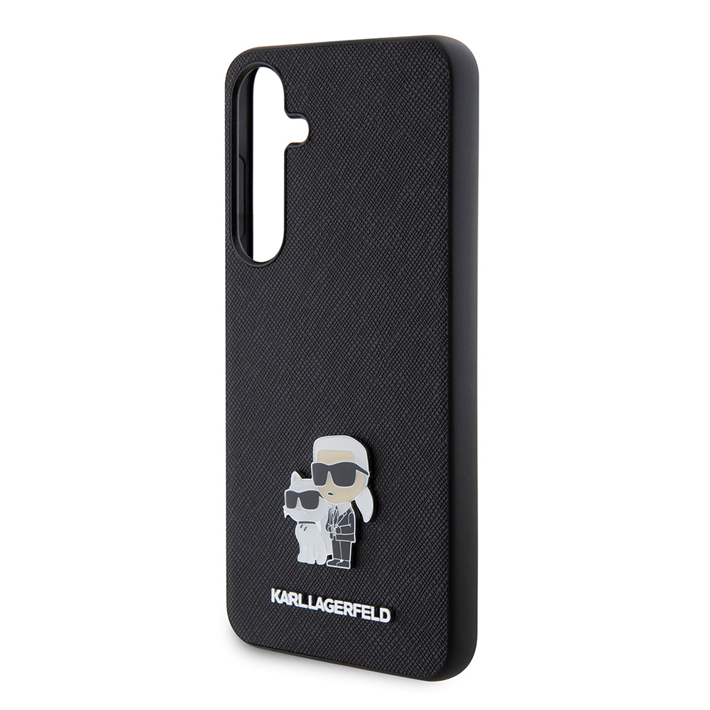 Karl Lagerfeld - Saffiano (KLHCS24MPSAKCMPK) - Samsung Galaxy S24 Plus - Karl&Choupette Metal Pin