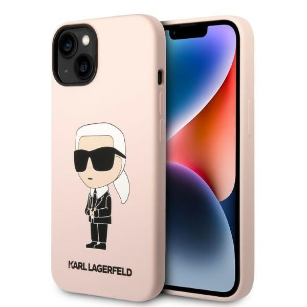 Karl Lagerfeld - Silicone MagSafe (KLHMP14MSNIKBCP) - iPhone 14 Plus - Pink Ikonik