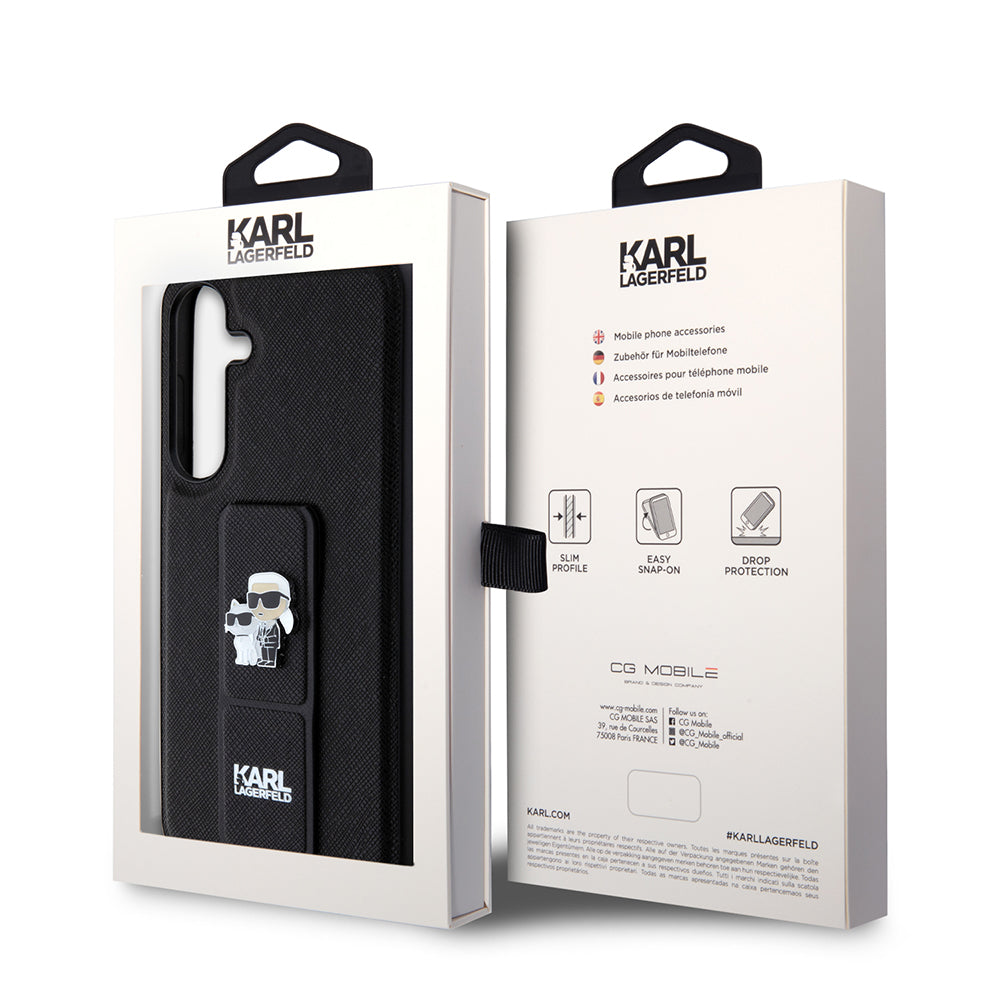 Karl Lagerfeld - Saffiano Gripstand (KLHCS24MGSAKCPK) - Samsung Galaxy S24 Plus - Karl&Choupette