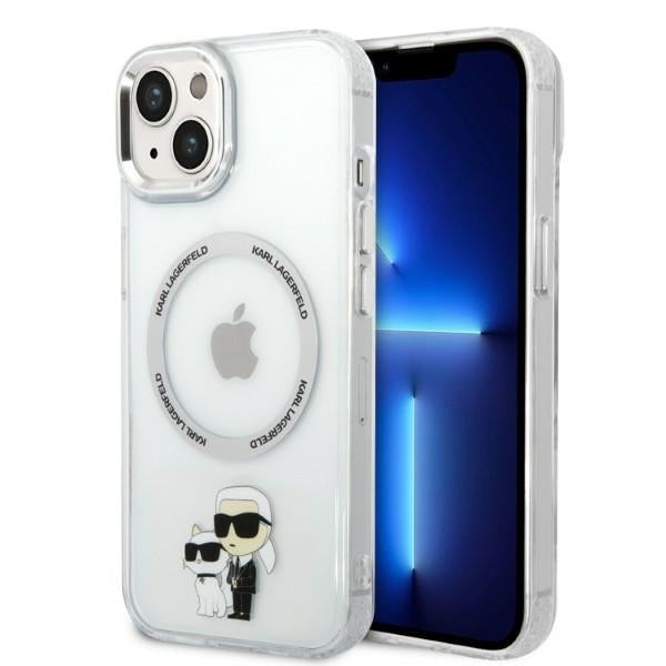 Karl Lagerfeld - Hardcase MagSafe (KLHMP14MHNKCIT) - iPhone 14 Plus - Clear Iconic Karl&Choupette
