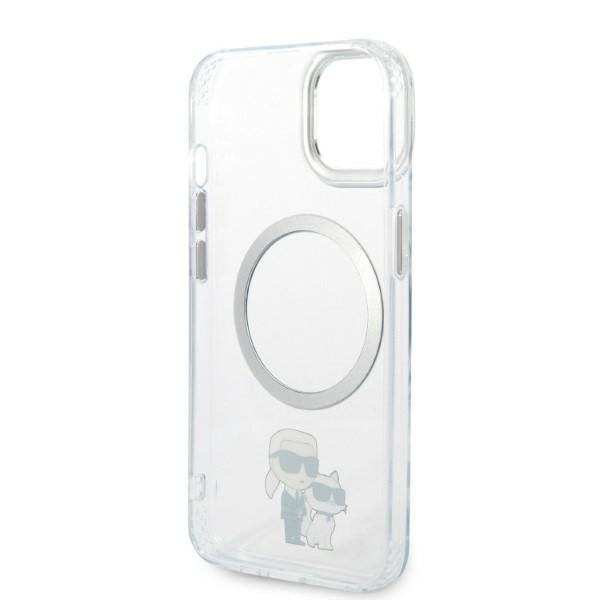 Karl Lagerfeld - Hardcase MagSafe (KLHMP14MHNKCIT) - iPhone 14 Plus - Clear Iconic Karl&Choupette