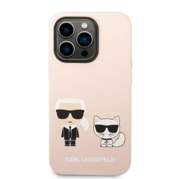 Karl Lagerfeld - Silicone MagSafe (KLHMP14LSSKCI) - iPhone 14 Pro - Light Pink Karl&Choupette