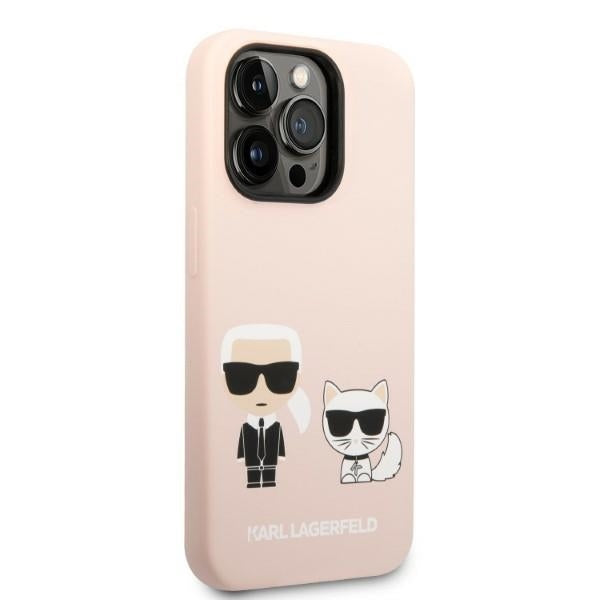 Karl Lagerfeld - Silicone MagSafe (KLHMP14LSSKCI) - iPhone 14 Pro - Light Pink Karl&Choupette