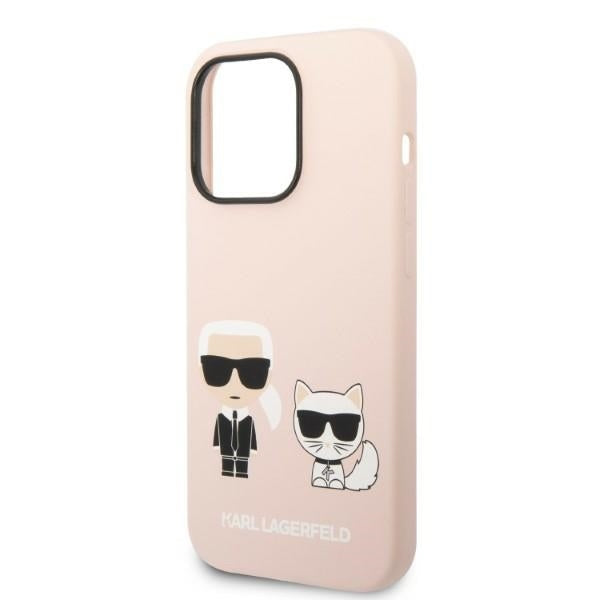 Karl Lagerfeld - Silicone MagSafe (KLHMP14LSSKCI) - iPhone 14 Pro - Light Pink Karl&Choupette