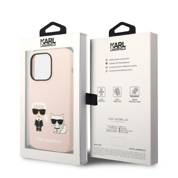 Karl Lagerfeld - Silicone MagSafe (KLHMP14LSSKCI) - iPhone 14 Pro - Light Pink Karl&Choupette