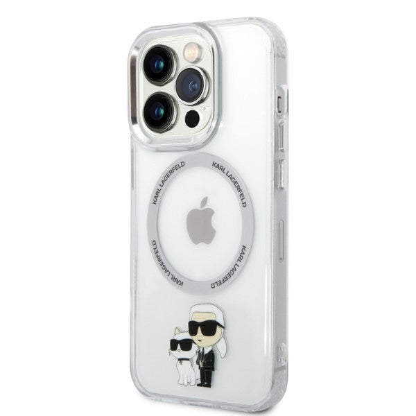 Karl Lagerfeld - Hardcase MagSafe (KLHMP14LHNKCIT) - iPhone 14 Pro - Transparent Iconic Karl&Choupette