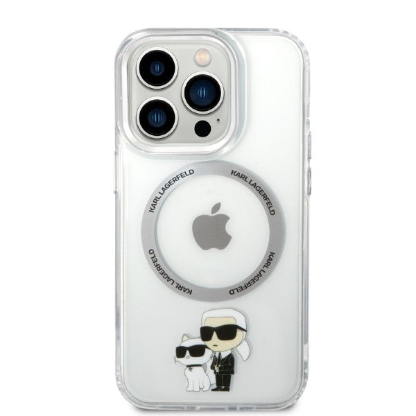 Karl Lagerfeld - Hardcase MagSafe (KLHMP14LHNKCIT) - iPhone 14 Pro - Transparent Iconic Karl&Choupette