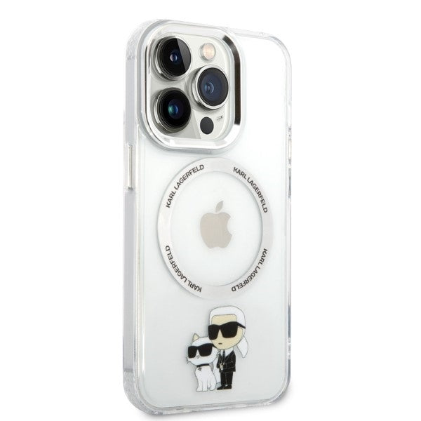 Karl Lagerfeld - Hardcase MagSafe (KLHMP14LHNKCIT) - iPhone 14 Pro - Transparent Iconic Karl&Choupette