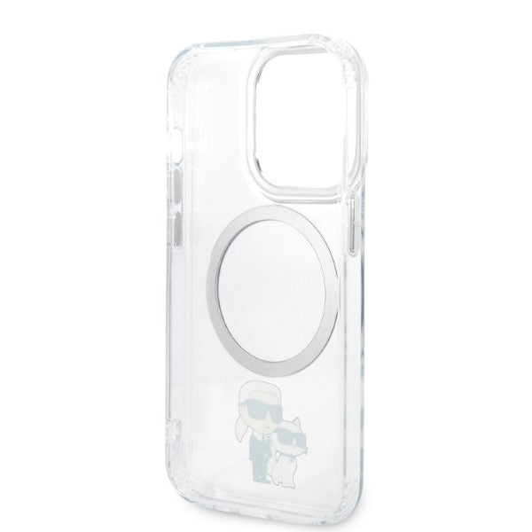 Karl Lagerfeld - Hardcase MagSafe (KLHMP14LHNKCIT) - iPhone 14 Pro - Transparent Iconic Karl&Choupette
