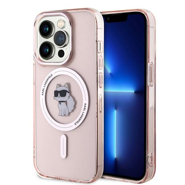 Karl Lagerfeld - IML MagSafe (KLHMP14LHFCCNOP) - iPhone 14 Pro - Pink Choupette