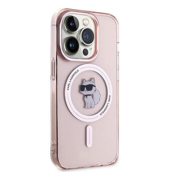 Karl Lagerfeld - IML MagSafe (KLHMP14LHFCCNOP) - iPhone 14 Pro - Pink Choupette