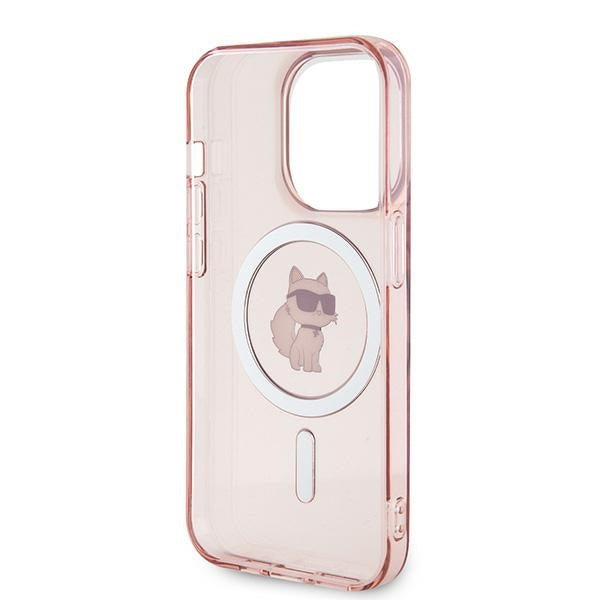 Karl Lagerfeld - IML MagSafe (KLHMP14LHFCCNOP) - iPhone 14 Pro - Pink Choupette