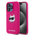 Karl Lagerfeld - Silicone MagSafe (KLHMP15XSCHPPLF) - iPhone 15 Pro Max - Fuchsia Choupette Head