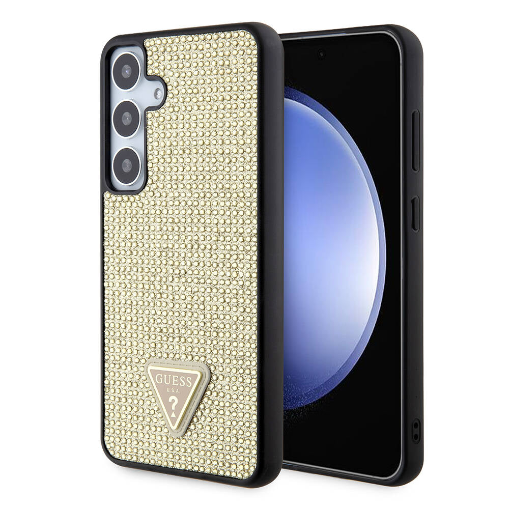 Guess - Rhinestone Triangle (GUHCS24MHDGPPD) - Samsung Galaxy S24 Plus - Gold