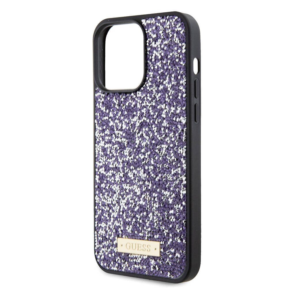 Guess - Rhinestone Metal Logo (GUHCP15LPFGSBSP) - iPhone 15 Pro - Purple