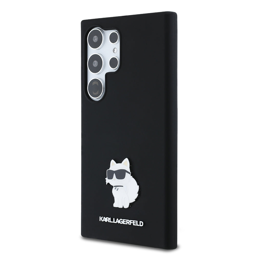 Karl Lagerfeld - Silicone (KLHCS24LSMHCNPK) - Samsung Galaxy S24 Ultra - Choupette Metal Pin