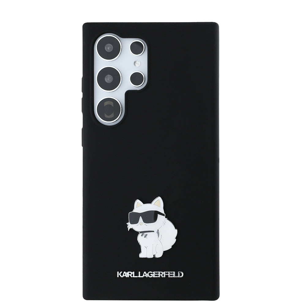 Karl Lagerfeld - Silicone (KLHCS24LSMHCNPK) - Samsung Galaxy S24 Ultra - Choupette Metal Pin