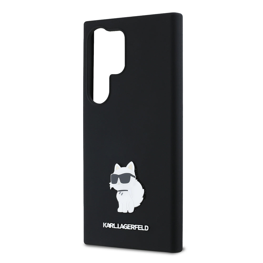 Karl Lagerfeld - Silicone (KLHCS24LSMHCNPK) - Samsung Galaxy S24 Ultra - Choupette Metal Pin