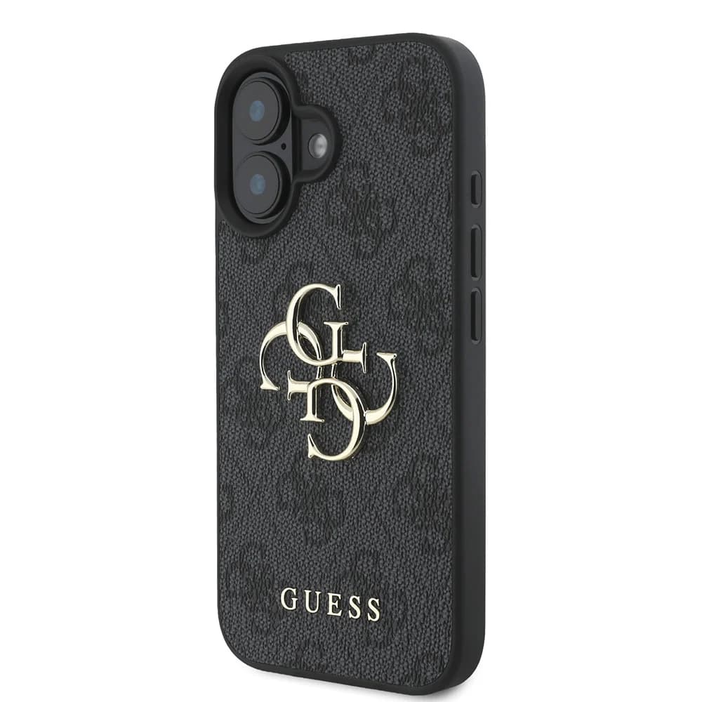 Husa de protectie Guess Hardcase 4G compatibil cu iPhone 16, Negru