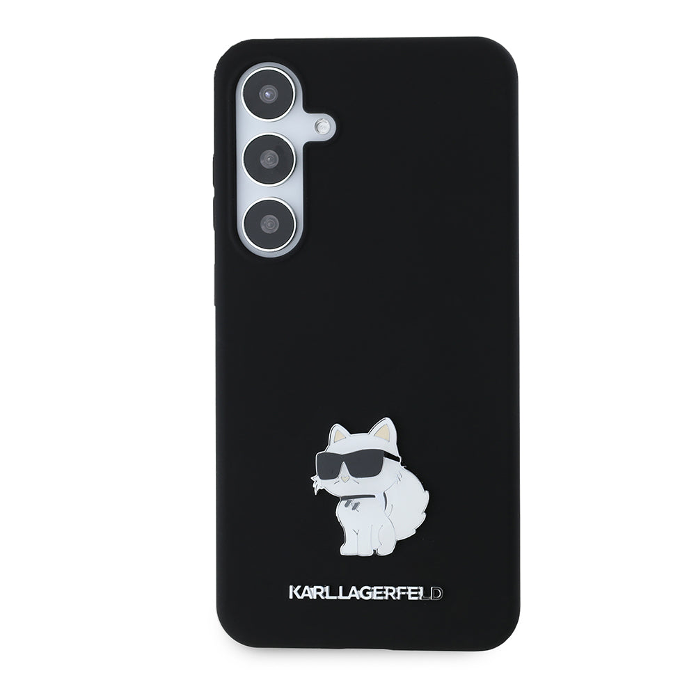 Karl Lagerfeld - Silicone (KLHCS24MSMHCNPK) - Samsung Galaxy S24 Plus - Choupette Metal Pin