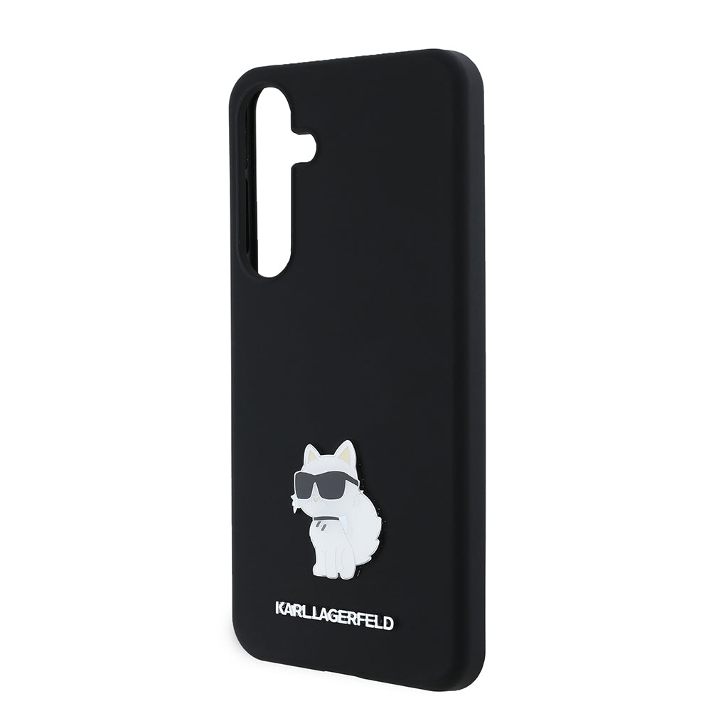 Karl Lagerfeld - Silicone (KLHCS24MSMHCNPK) - Samsung Galaxy S24 Plus - Choupette Metal Pin