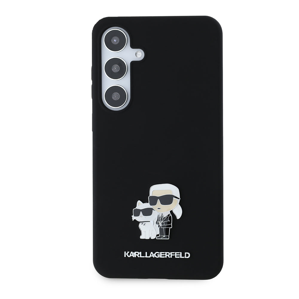 Karl Lagerfeld - Silicone (KLHCS24MSMHKCNPK) - Samsung Galaxy S24 Plus - Karl&Choupette Metal Pin