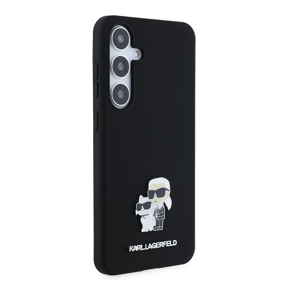 Karl Lagerfeld - Silicone (KLHCS24MSMHKCNPK) - Samsung Galaxy S24 Plus - Karl&Choupette Metal Pin