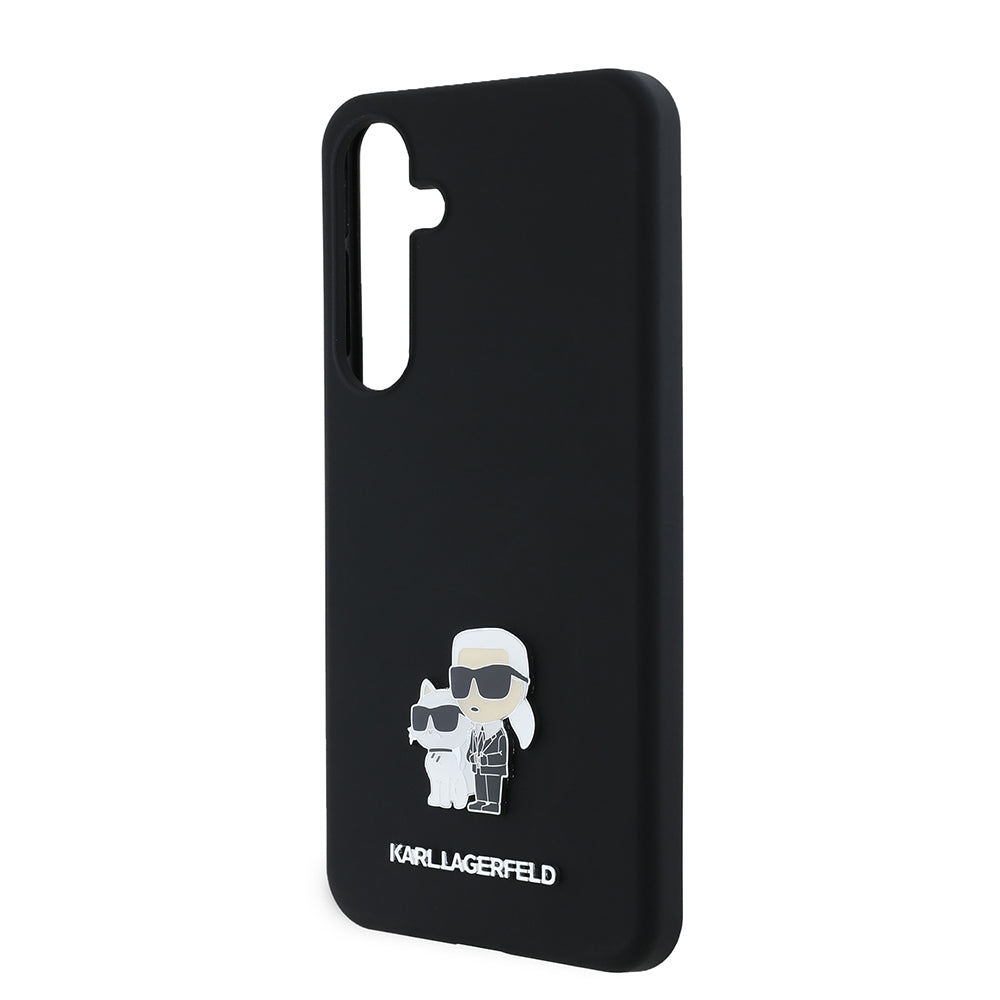 Karl Lagerfeld - Silicone (KLHCS24MSMHKCNPK) - Samsung Galaxy S24 Plus - Karl&Choupette Metal Pin