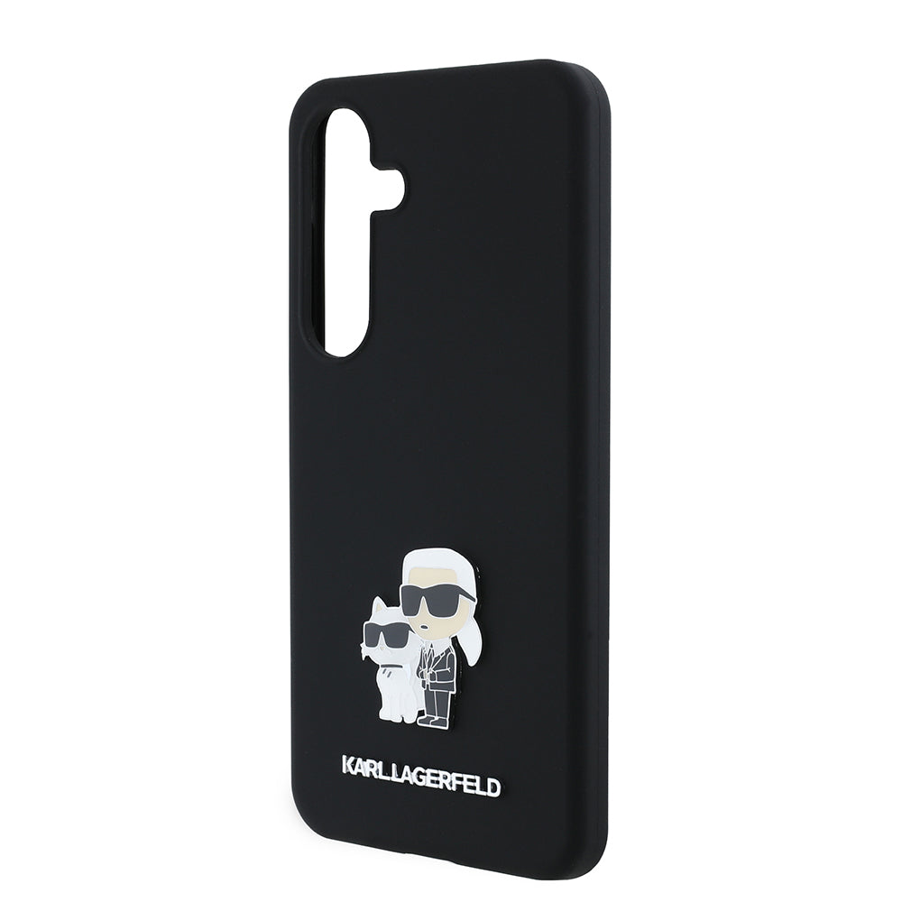 Karl Lagerfeld - Silicone (KLHCS24SSMHKCNPK) - Samsung Galaxy S24 - Karl&Choupette Metal Pin