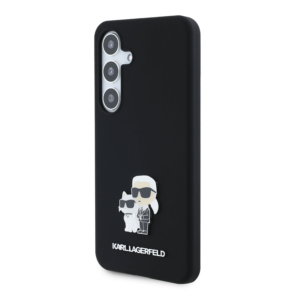 Karl Lagerfeld - Silicone (KLHCS24SSMHKCNPK) - Samsung Galaxy S24 - Karl&Choupette Metal Pin
