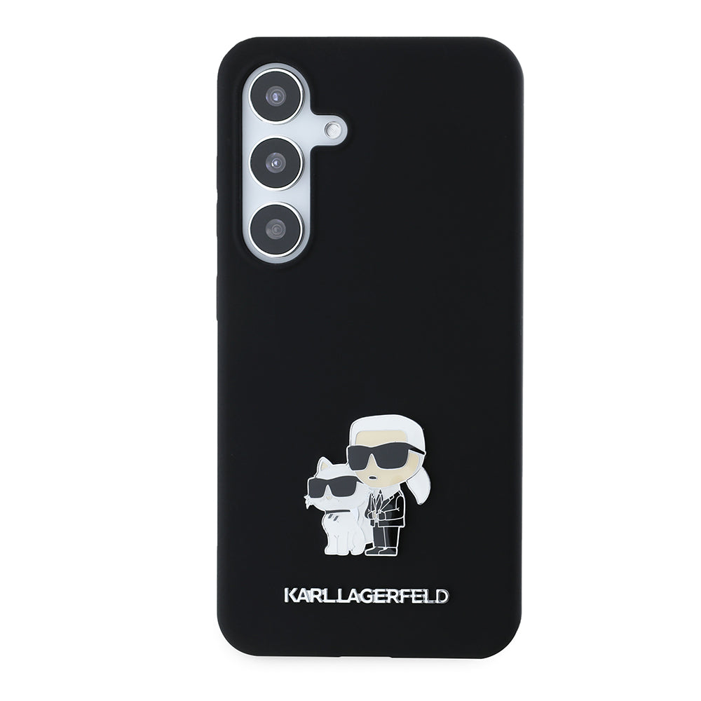 Karl Lagerfeld - Silicone (KLHCS24SSMHKCNPK) - Samsung Galaxy S24 - Karl&Choupette Metal Pin