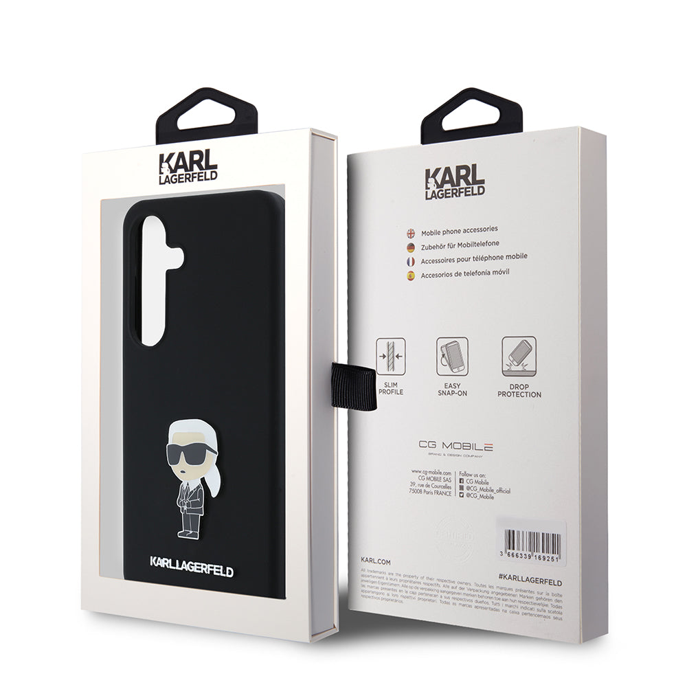 Karl Lagerfeld - Silicone (KLHCS24SSMHKNPK) - Samsung Galaxy S24 - Ikonik Metal Pin