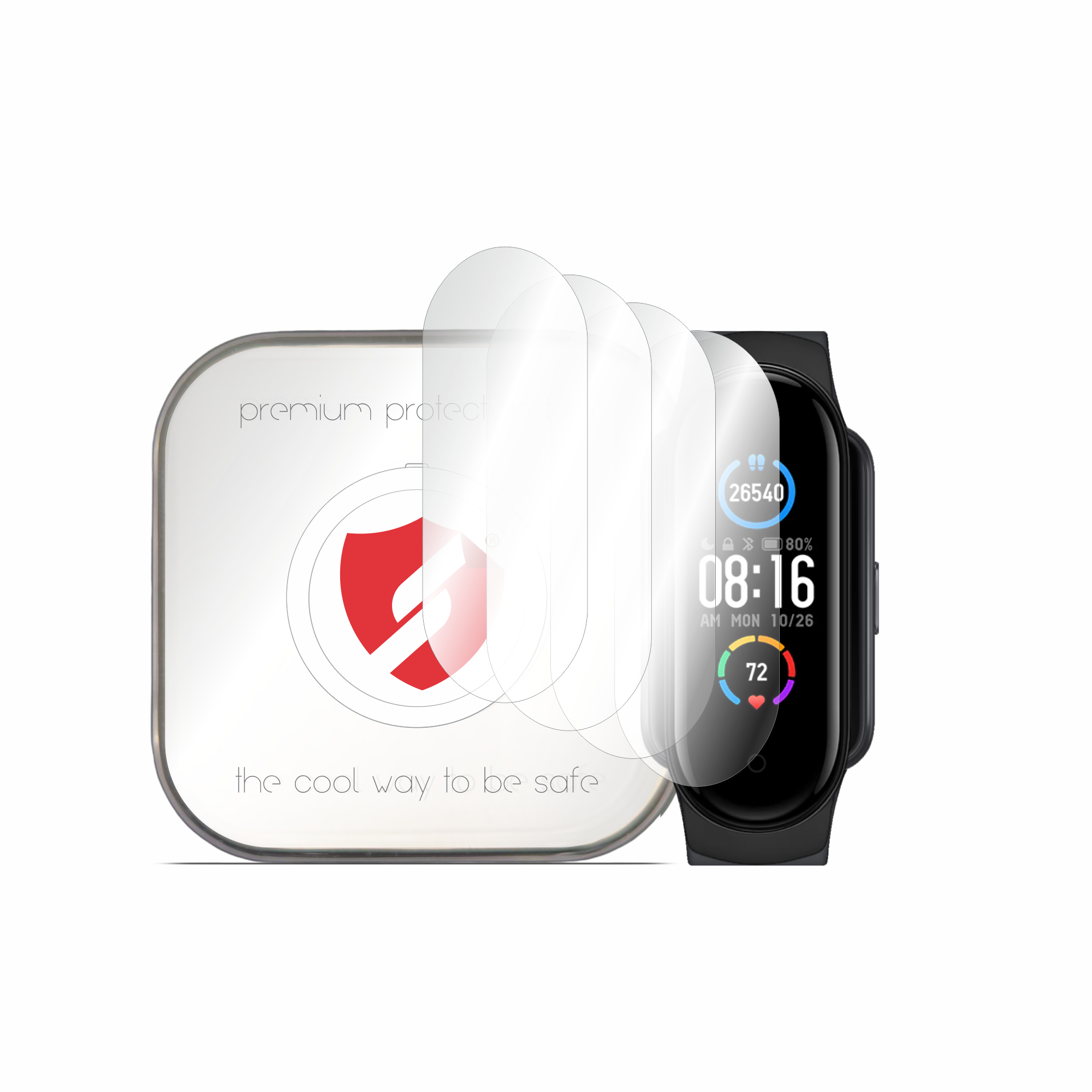 Smart Protection - Premium Classic (4 pack) - Xiaomi Mi Band 5 / 6 / 6 NFC / Amazfit Band 5 - Clear