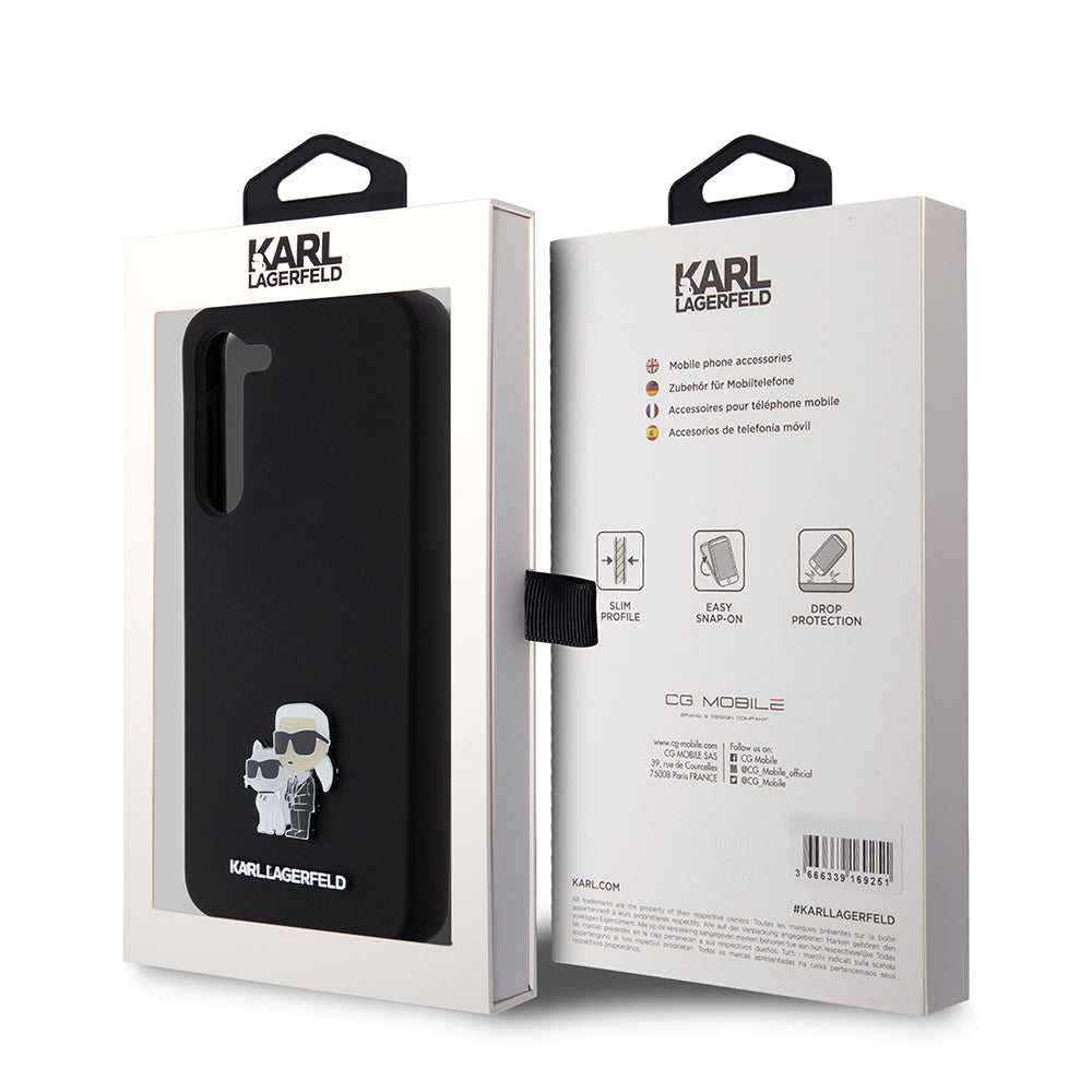 Karl Lagerfeld - Silicone (KLHCS23MSMHKCNPK) - Samsung Galaxy S23 Plus - Karl&Choupette Metal Pin
