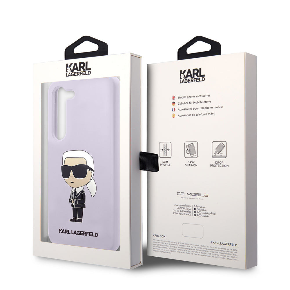 Karl Lagerfeld - Silicone (KLHCS23MSNIKBCU) - Samsung Galaxy S23 Plus - Purple Ikonik