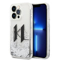 Karl Lagerfeld - Hardcase Liquid Glitter (KLHCP14LLBKLCS) - iPhone 14 Pro - Big KL