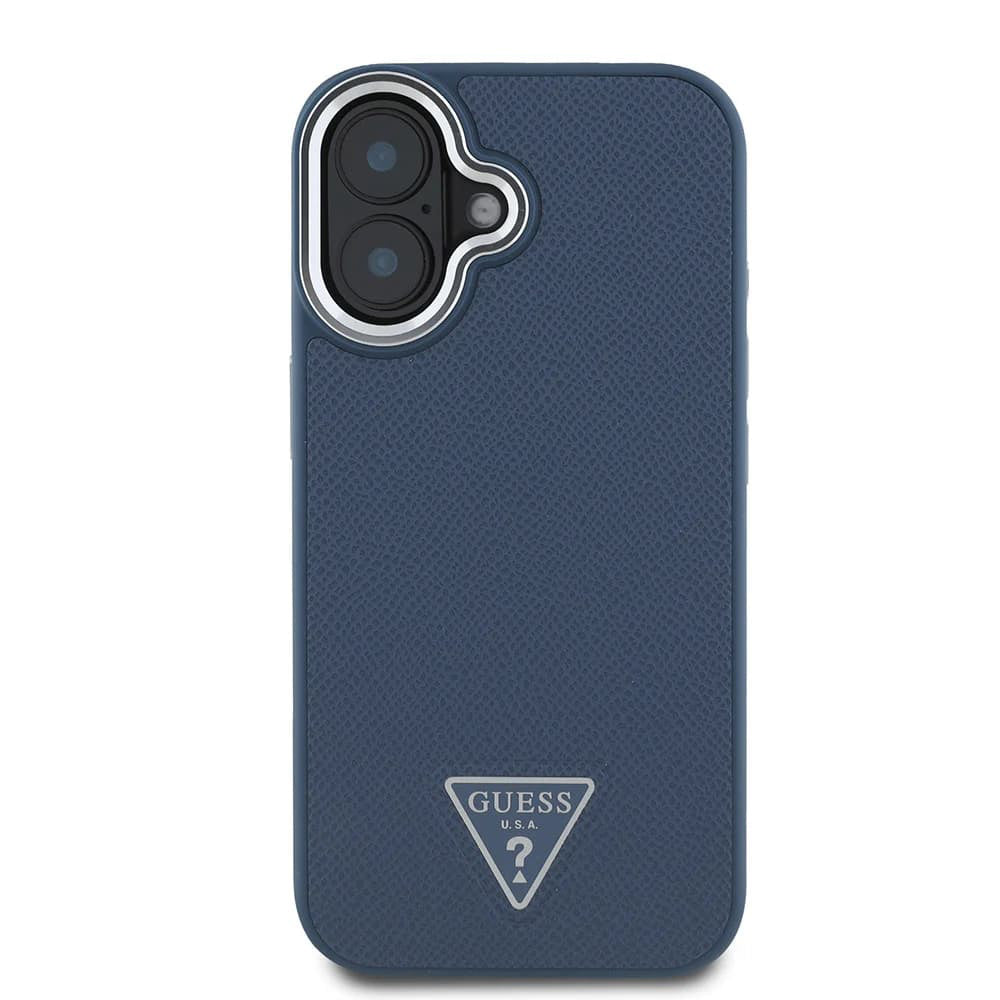Guess - Grained Triangle MagSafe (GUHMP16SPGTSPSK) - iPhone 16 - Black