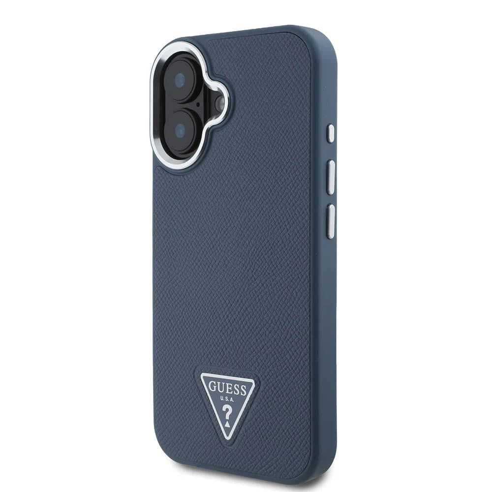 Guess - Grained Triangle MagSafe (GUHMP16SPGTSPSK) - iPhone 16 - Black