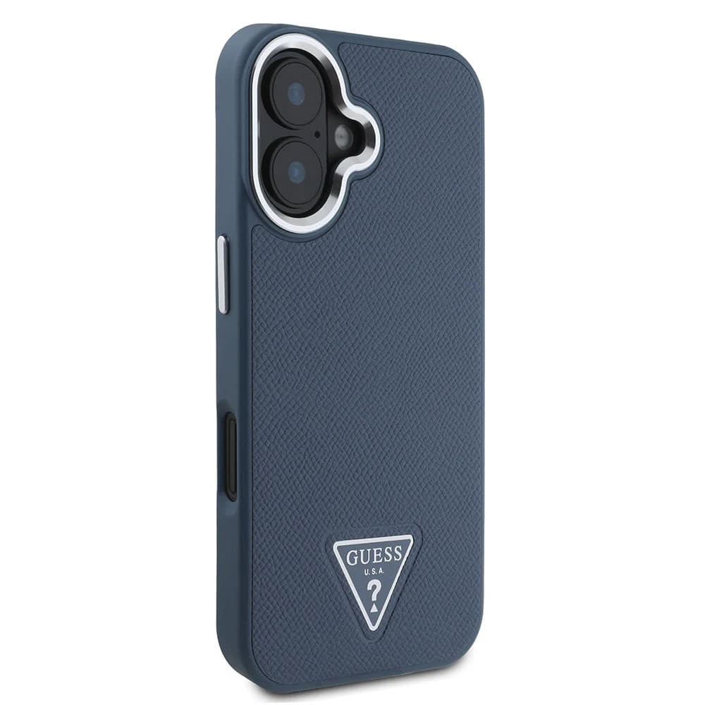 Guess - Grained Triangle MagSafe (GUHMP16SPGTSPSK) - iPhone 16 - Black