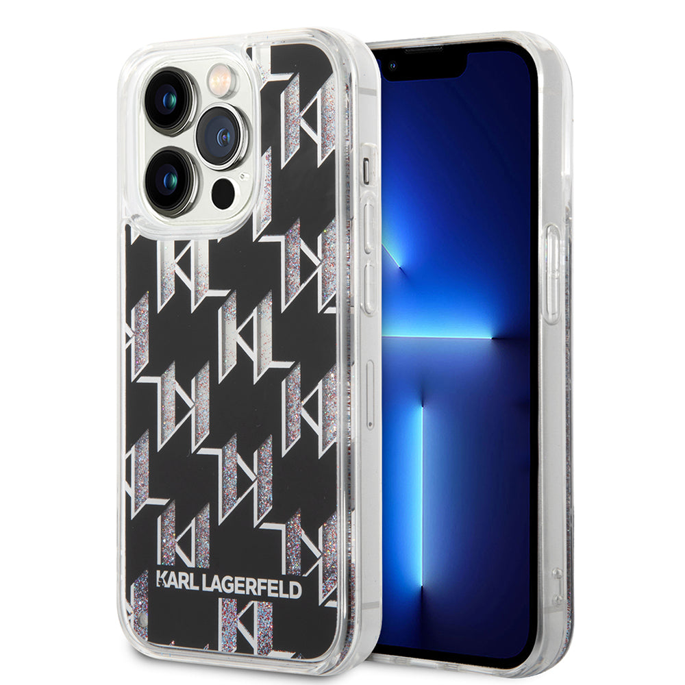 Karl Lagerfeld - Hardcase Liquid Glitter (KLHCP14LLMNMK) - iPhone 14 Pro - Monogram