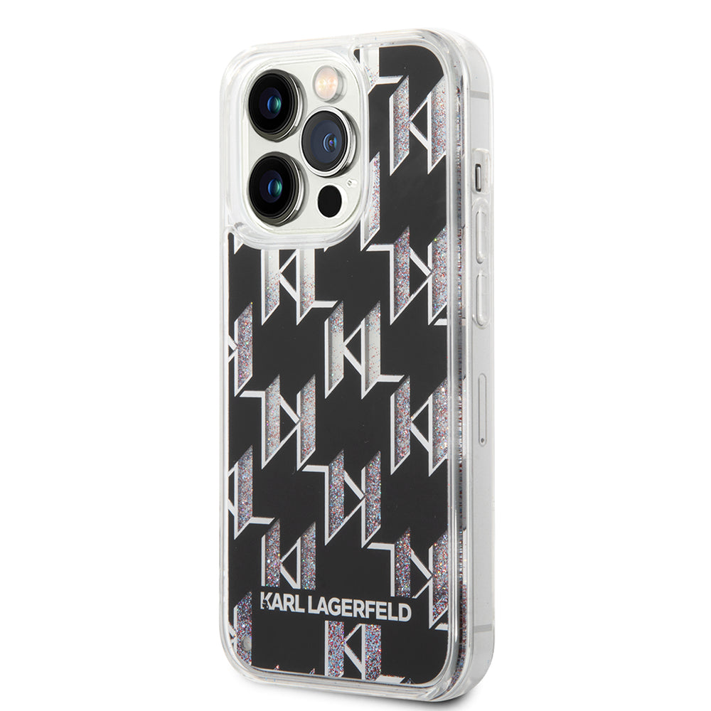 Karl Lagerfeld - Hardcase Liquid Glitter (KLHCP14LLMNMK) - iPhone 14 Pro - Monogram