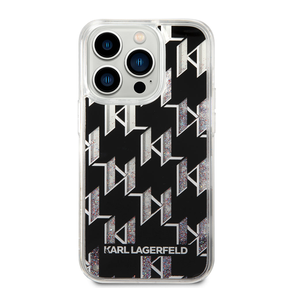 Karl Lagerfeld - Hardcase Liquid Glitter (KLHCP14LLMNMK) - iPhone 14 Pro - Monogram
